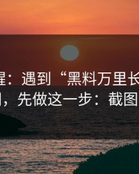冷门提醒：遇到“黑料万里长征首页”这类词，先做这一步：截图≠证据