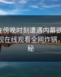 神秘人在傍晚时刻遭遇内幕欲言又止，蘑菇影视在线观看全网炸锅，详情探秘